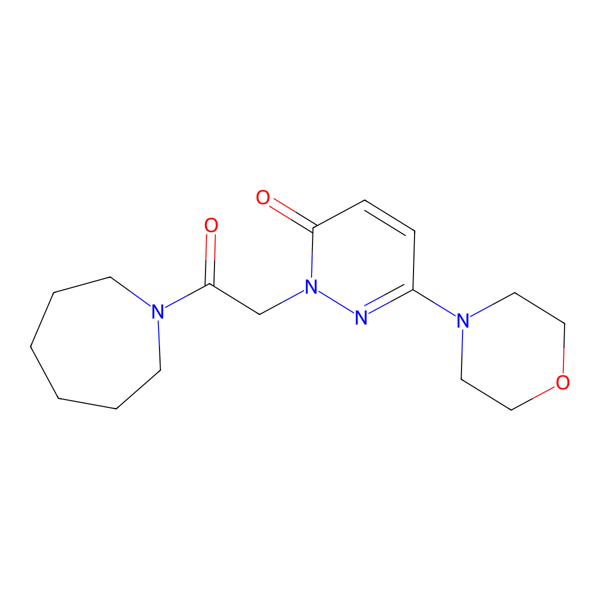 2-[2-(azepan-1-yl)-2-oxoethyl]-6-(morpholin-4-yl)pyridazin-3(2H)-one molecular structure, CAS 1324082-50-9