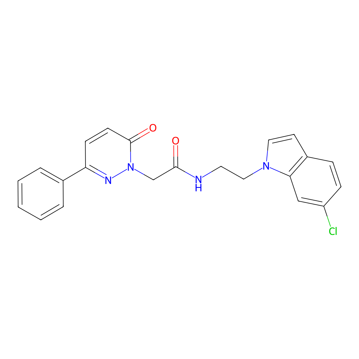 N-[2-(6-chloro-1H-indol-1-yl)ethyl]-2-(6-oxo-3-phenylpyridazin-1(6H)-yl)acetamide molecular structure, CAS 1324082-77-0