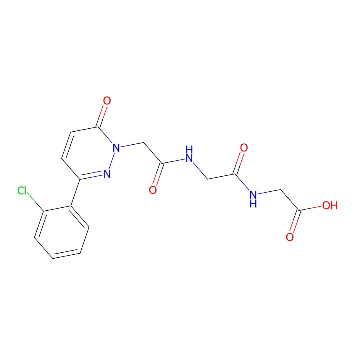 N-{[3-(2-chlorophenyl)-6-oxopyridazin-1(6H)-yl]acetyl}glycylglycine molecular structure, CAS 1324083-82-0