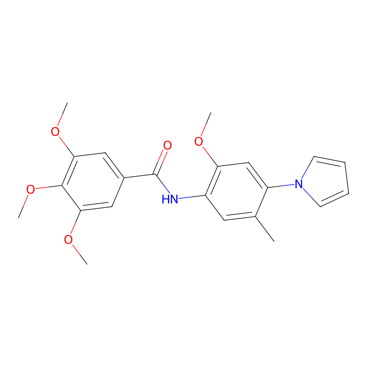 3,4,5-trimethoxy-N-[2-methoxy-5-methyl-4-(1H-pyrrol-1-yl)phenyl]benzamide molecular structure, CAS 1324084-66-3