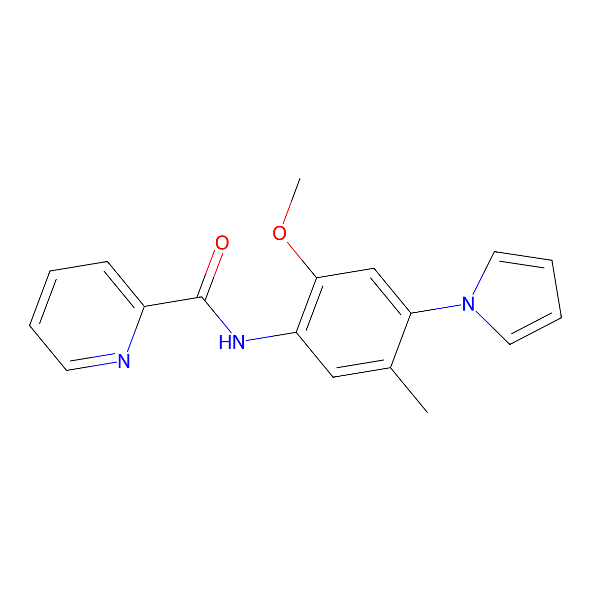 N-[2-methoxy-5-methyl-4-(1H-pyrrol-1-yl)phenyl]pyridine-2-carboxamide molecular structure, CAS 1324084-68-5