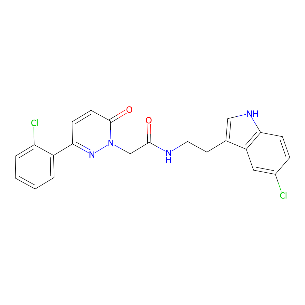 N-[2-(5-chloro-1H-indol-3-yl)ethyl]-2-[3-(2-chlorophenyl)-6-oxopyridazin-1(6H)-yl]acetamide molecular structure, CAS 1324085-21-3