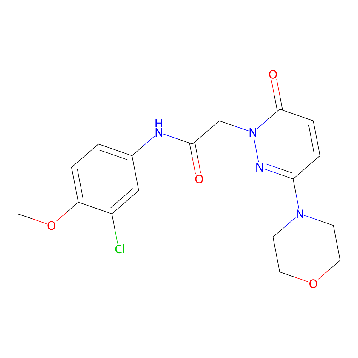 N-(3-chloro-4-methoxyphenyl)-2-[3-(morpholin-4-yl)-6-oxopyridazin-1(6H)-yl]acetamide molecular structure, CAS 1324085-25-7