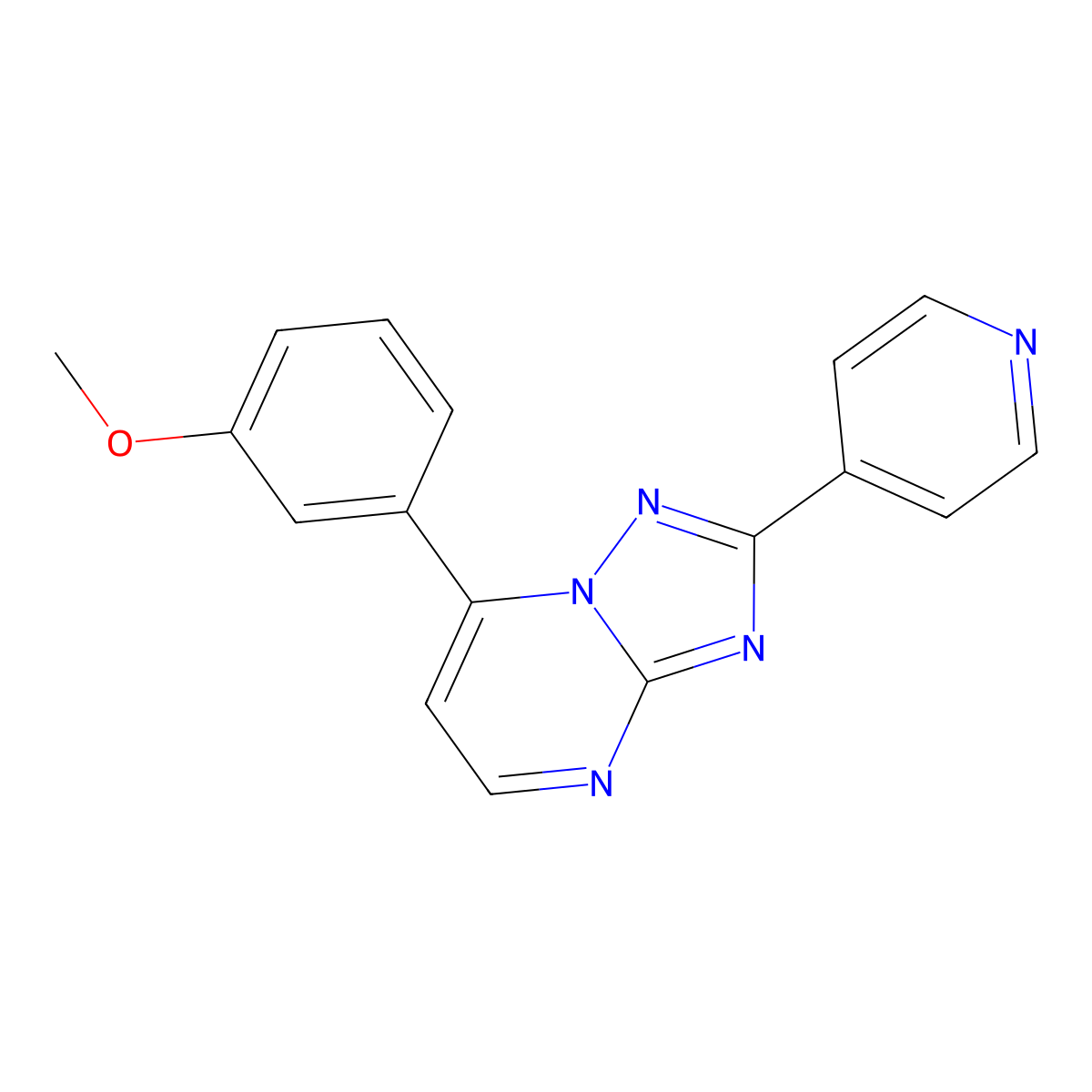 7-(3-Methoxyphenyl)-2-(pyridin-4-yl)[1,2,4]triazolo[1,5-a]pyrimidine molecular structure, CAS 1324085-89-3