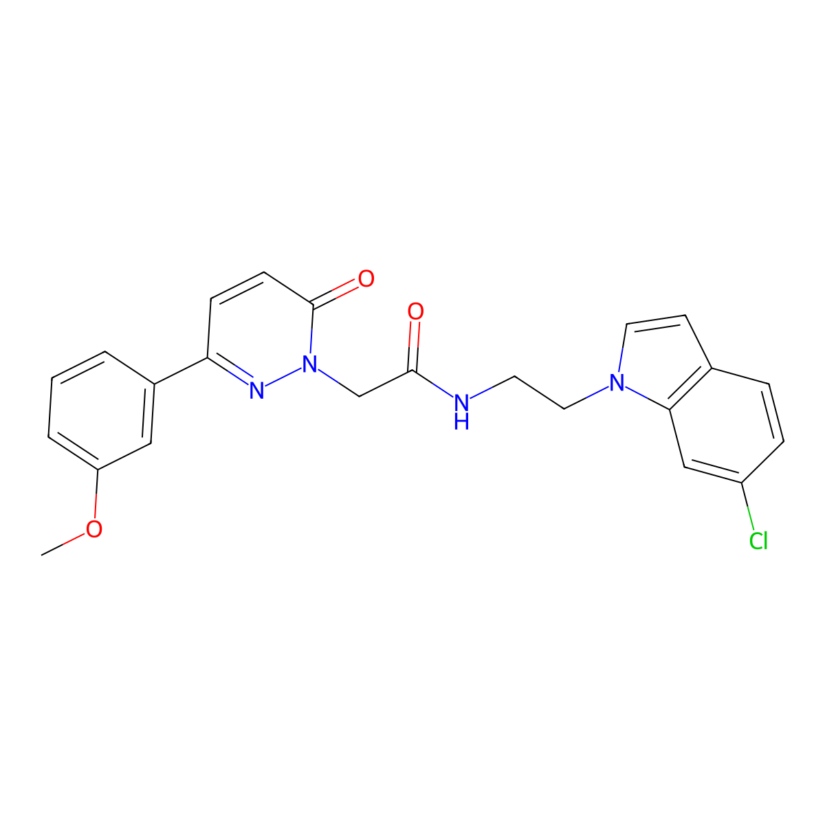 N-[2-(6-chloro-1H-indol-1-yl)ethyl]-2-[3-(3-methoxyphenyl)-6-oxopyridazin-1(6H)-yl]acetamide molecular structure, CAS 1324086-23-8