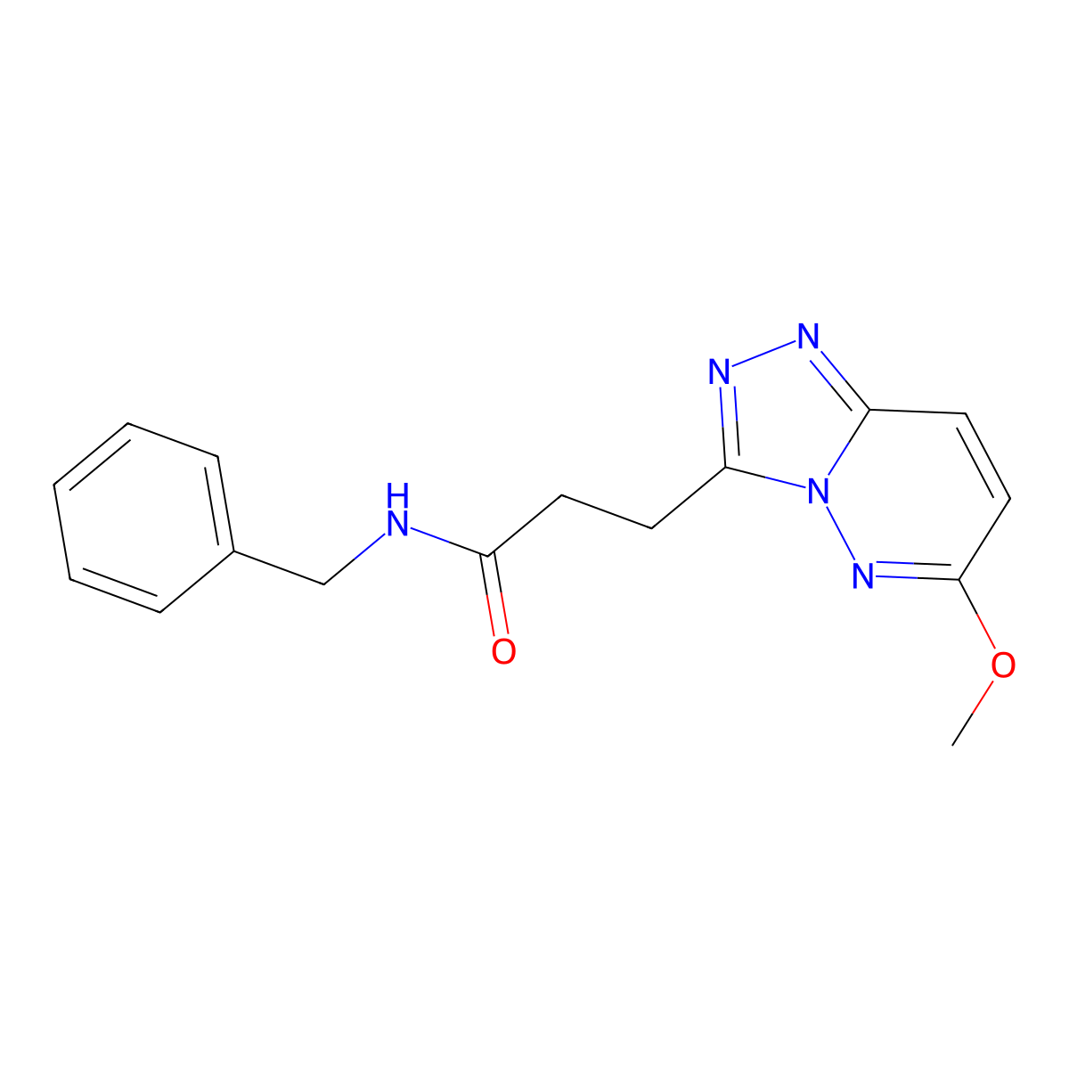 N-benzyl-3-(6-methoxy[1,2,4]triazolo[4,3-b]pyridazin-3-yl)propanamide molecular structure, CAS 1324086-65-8