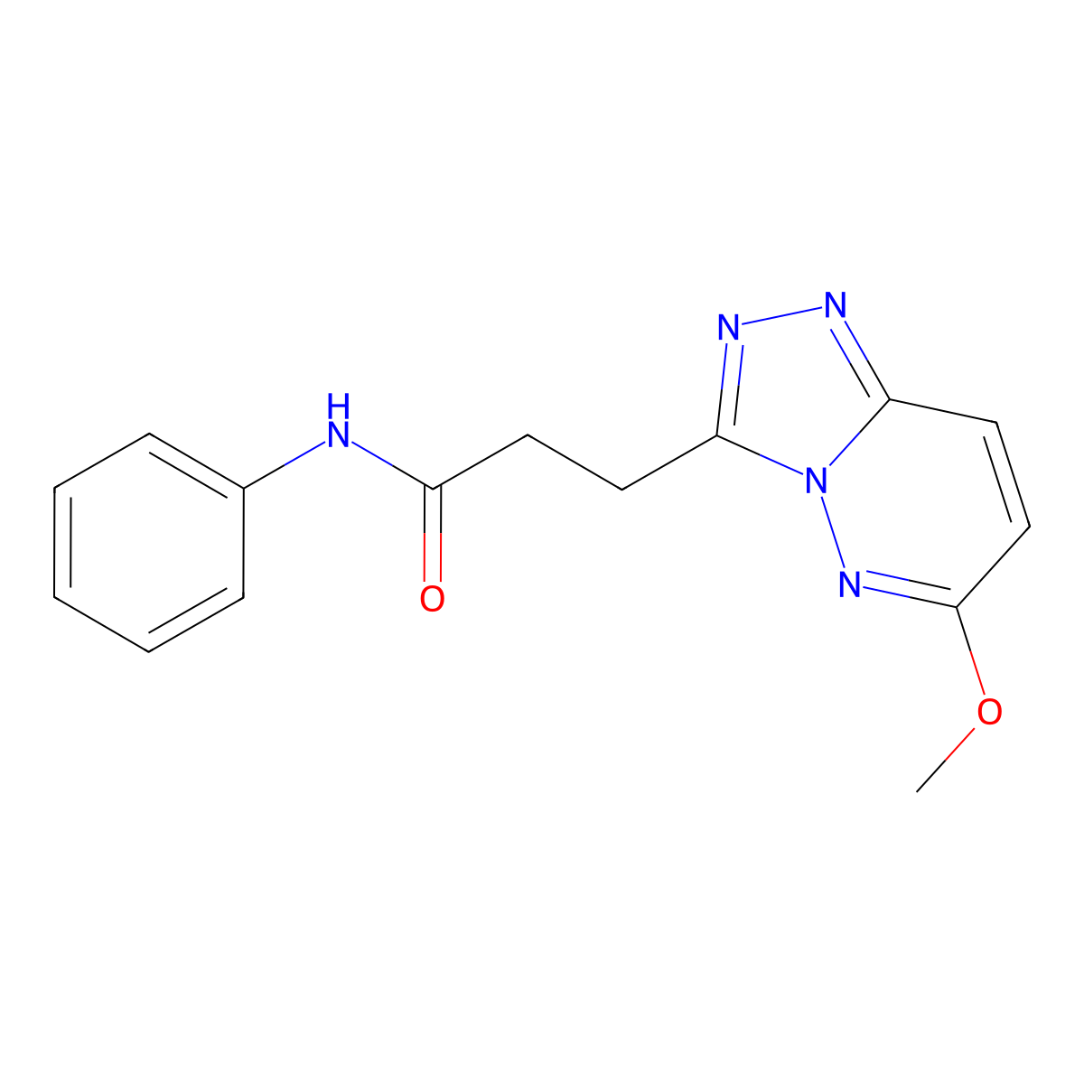 3-(6-methoxy[1,2,4]triazolo[4,3-b]pyridazin-3-yl)-N-phenylpropanamide molecular structure, CAS 1324086-90-9