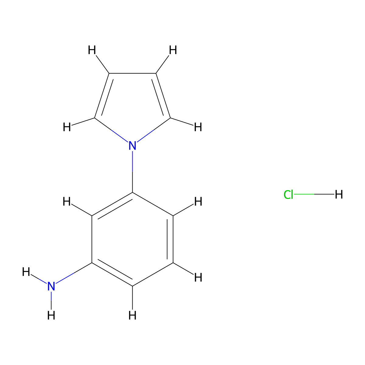 3-(1H-pyrrol-1-yl)aniline hydrochloride molecular structure, CAS 1324087-02-6