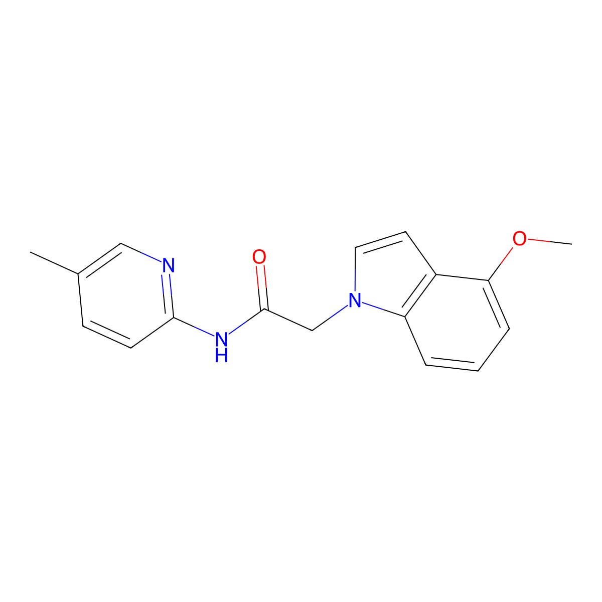 2-(4-methoxy-1H-indol-1-yl)-N-(5-methylpyridin-2-yl)acetamide molecular structure, CAS 1324087-13-9