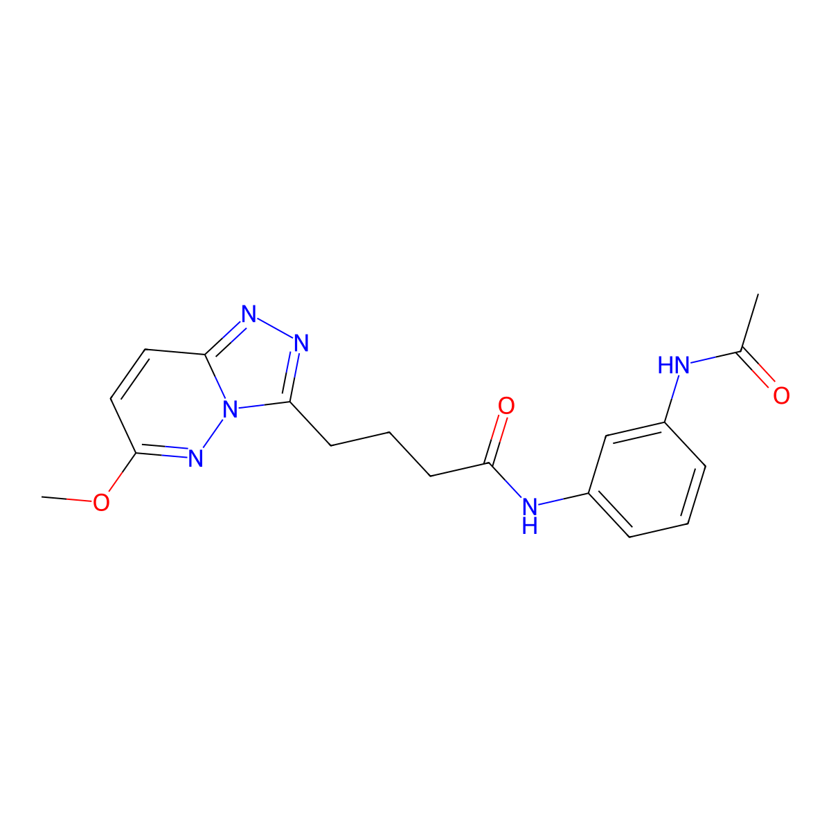 N-(3-acetamidophenyl)-4-(6-methoxy-[1,2,4]triazolo[4,3-b]pyridazin-3-yl)butanamide molecular structure, CAS 1324087-51-5