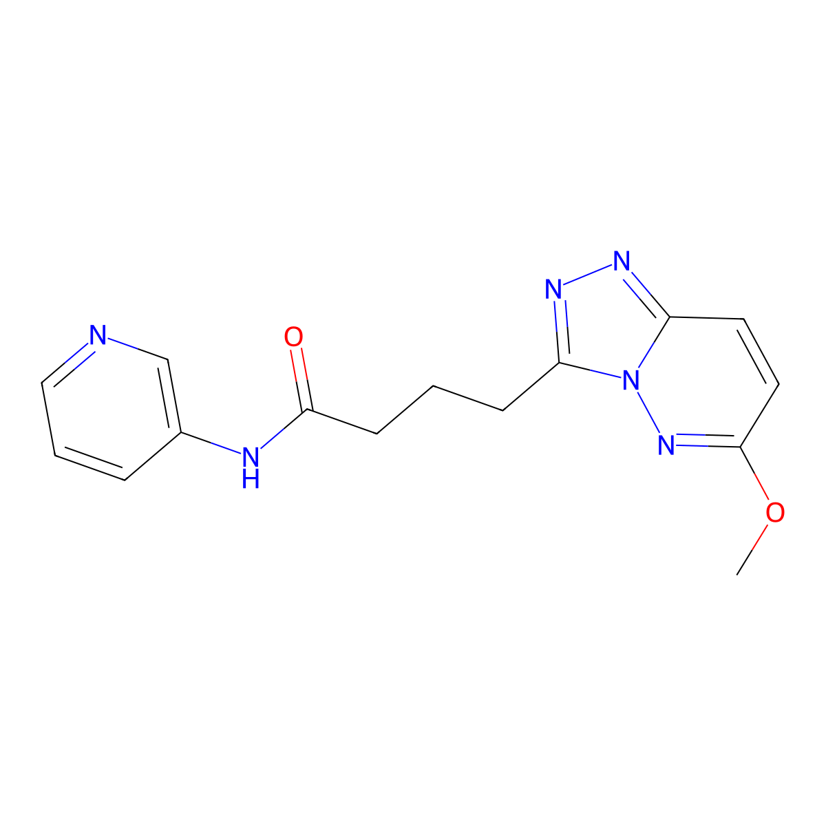 4-(6-methoxy[1,2,4]triazolo[4,3-b]pyridazin-3-yl)-N-(pyridin-3-yl)butanamide molecular structure, CAS 1324088-16-5