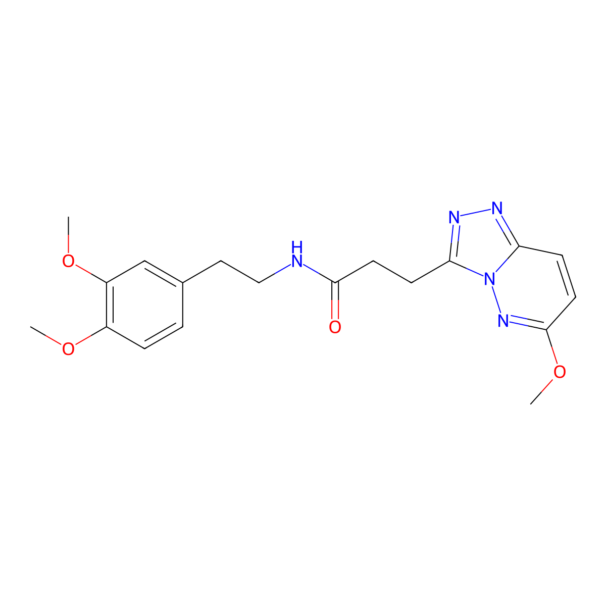N-(3,4-dimethoxyphenethyl)-3-(6-methoxy-[1,2,4]triazolo[4,3-b]pyridazin-3-yl)propanamide molecular structure, CAS 1324088-48-3