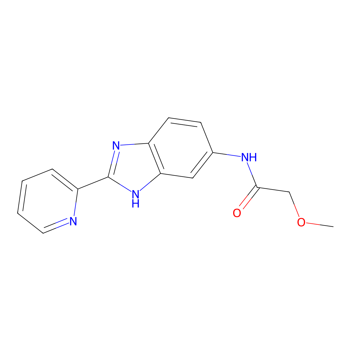 2-methoxy-N-[2-(pyridin-2-yl)-1H-benzimidazol-5-yl]acetamide molecular structure, CAS 1324088-64-3