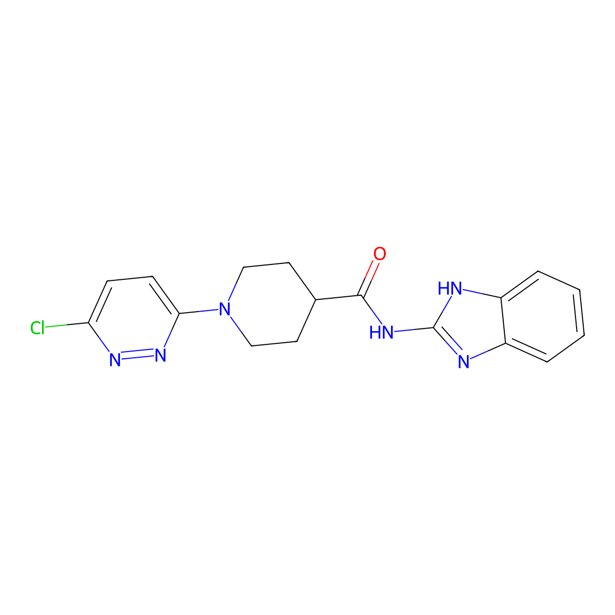 N-(1H-benzimidazol-2-yl)-1-(6-chloropyridazin-3-yl)piperidine-4-carboxamide molecular structure, CAS 1324088-65-4