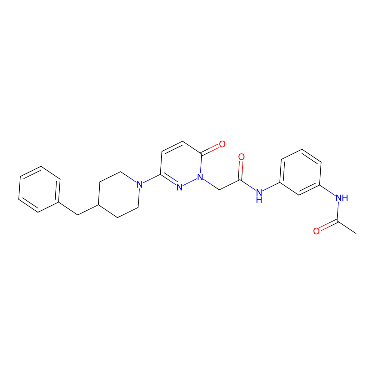 N-(3-acetamidophenyl)-2-(3-(4-benzylpiperidin-1-yl)-6-oxopyridazin-1(6H)-yl)acetamide molecular structure, CAS 1324088-80-3