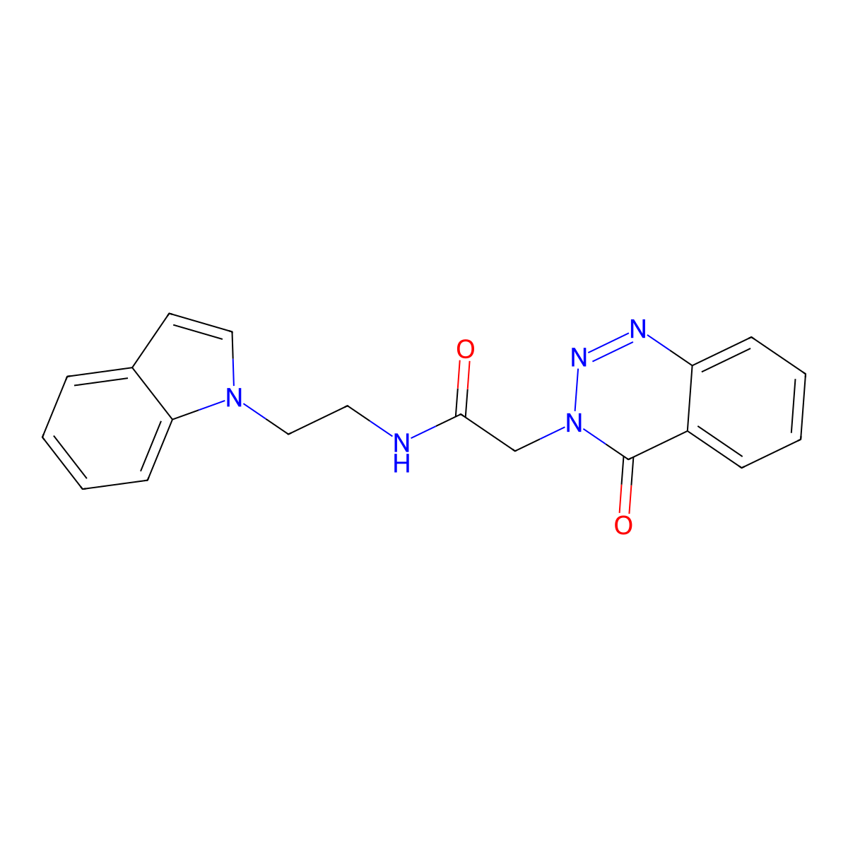 N-[2-(1H-indol-1-yl)ethyl]-2-(4-oxo-1,2,3-benzotriazin-3(4H)-yl)acetamide molecular structure, CAS 1324089-02-2