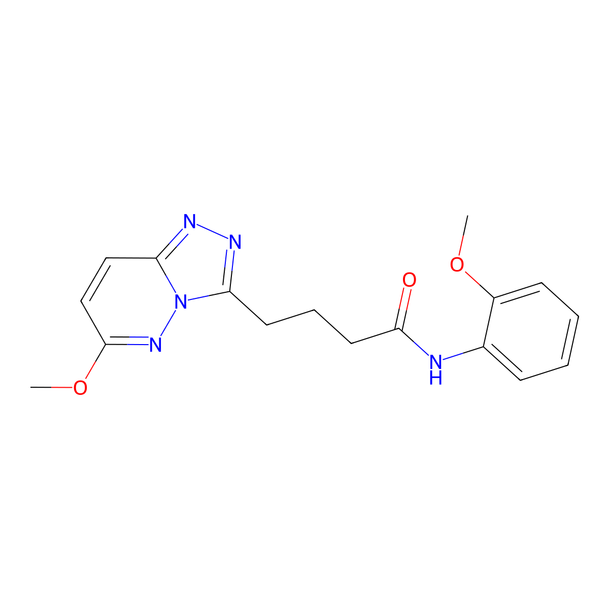 4-(6-methoxy-[1,2,4]triazolo[4,3-b]pyridazin-3-yl)-N-(2-methoxyphenyl)butanamide molecular structure, CAS 1324089-50-0