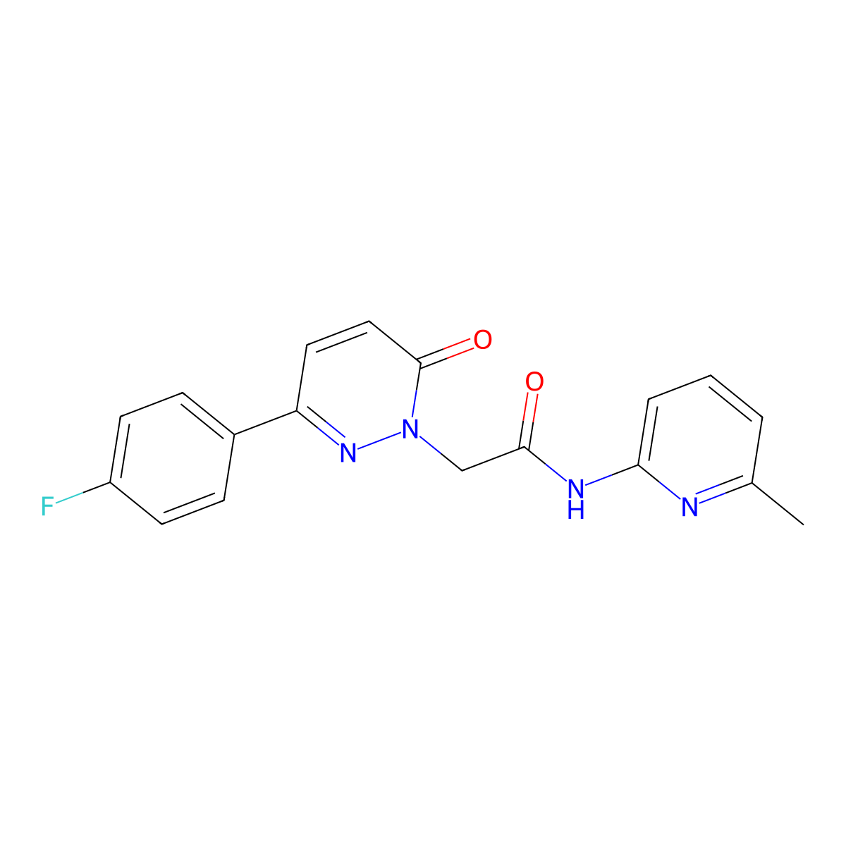 2-(3-(4-fluorophenyl)-6-oxopyridazin-1(6H)-yl)-N-(6-methylpyridin-2-yl)acetamide molecular structure, CAS 1324089-70-4