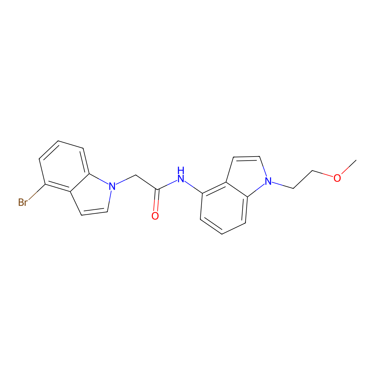 2-(4-bromo-1H-indol-1-yl)-N-[1-(2-methoxyethyl)-1H-indol-4-yl]acetamide molecular structure, CAS 1324089-96-4