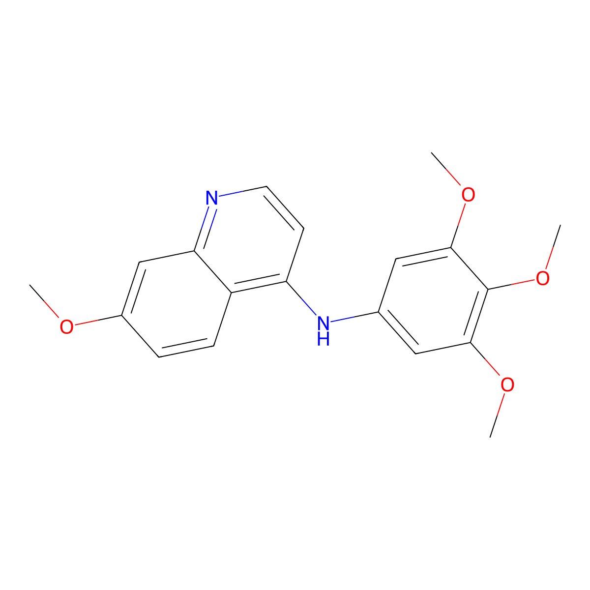 7-methoxy-N-(3,4,5-trimethoxyphenyl)quinolin-4-amine molecular structure, CAS 1324090-01-8