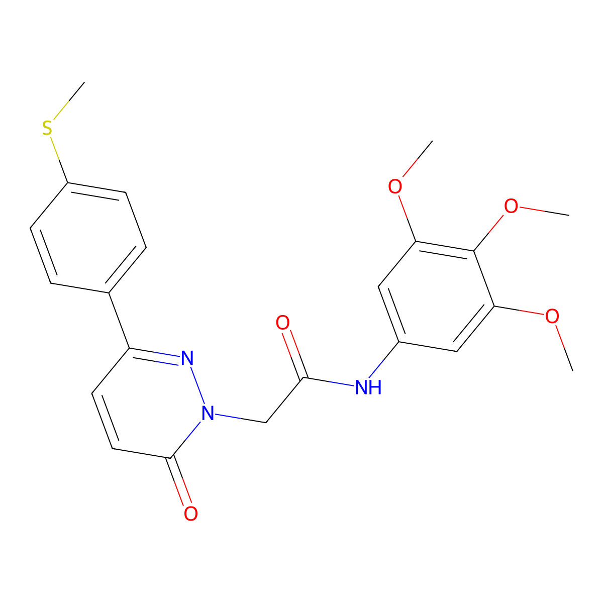 2-{3-[4-(methylsulfanyl)phenyl]-6-oxopyridazin-1(6H)-yl}-N-(3,4,5-trimethoxyphenyl)acetamide molecular structure, CAS 1324090-65-4