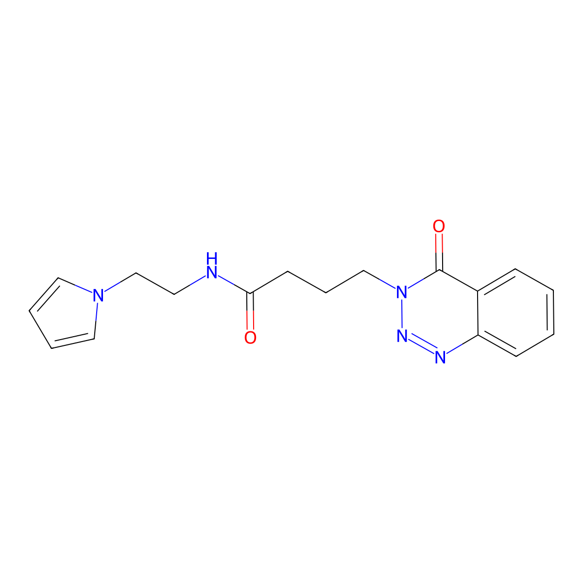 4-(4-oxo-1,2,3-benzotriazin-3(4H)-yl)-N-[2-(1H-pyrrol-1-yl)ethyl]butanamide molecular structure, CAS 1324090-69-8