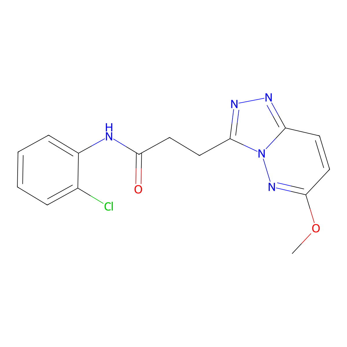 N-(2-chlorophenyl)-3-(6-methoxy-[1,2,4]triazolo[4,3-b]pyridazin-3-yl)propanamide molecular structure, CAS 1324091-21-5