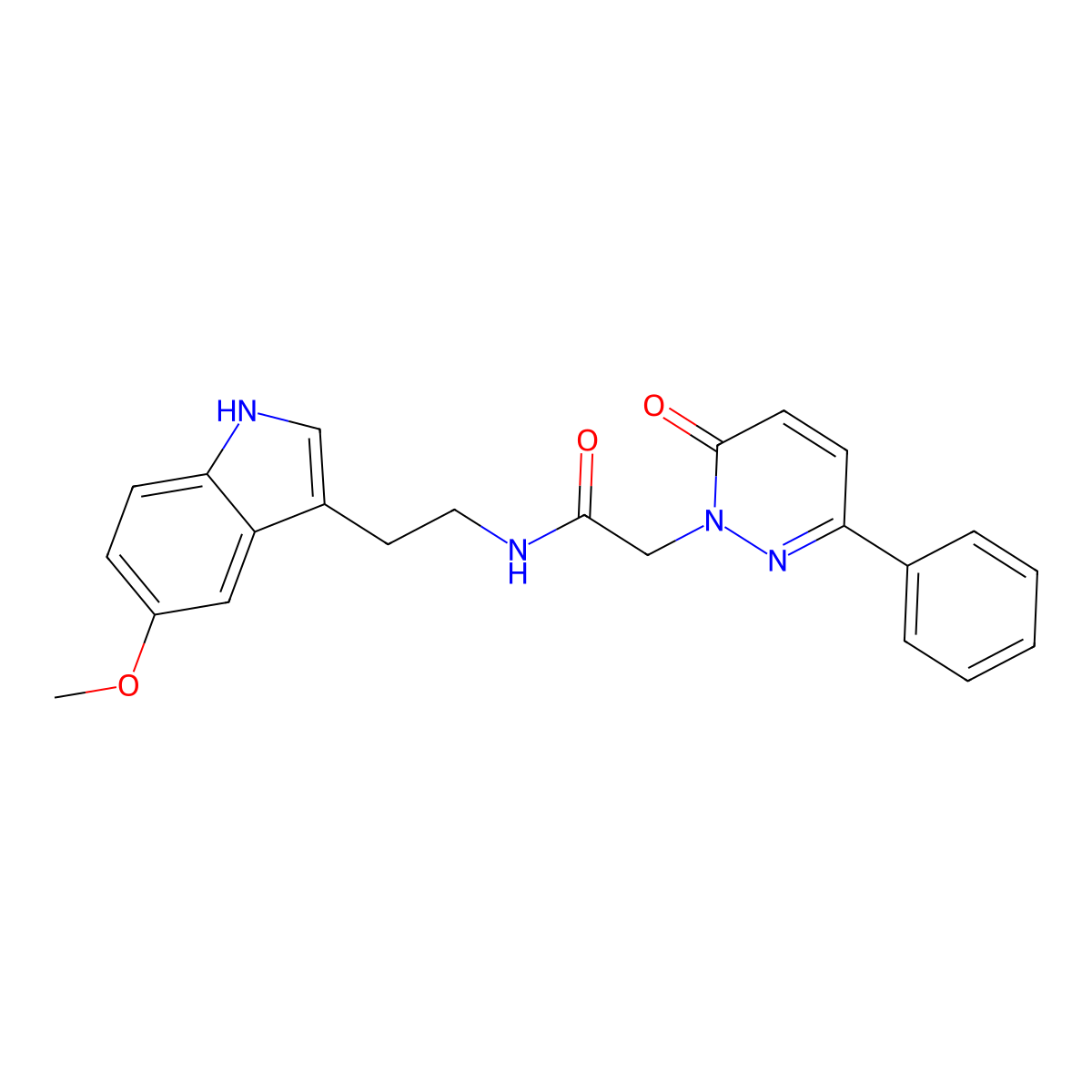N-[2-(5-methoxy-1H-indol-3-yl)ethyl]-2-(6-oxo-3-phenylpyridazin-1(6H)-yl)acetamide molecular structure, CAS 1324091-81-7