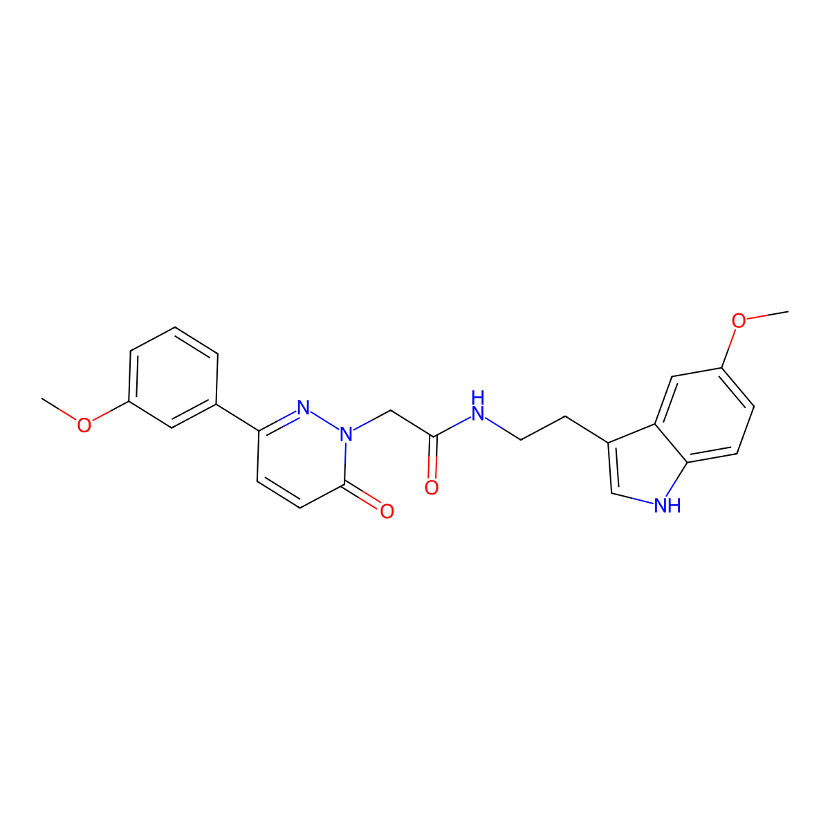 N-[2-(5-methoxy-1H-indol-3-yl)ethyl]-2-[3-(3-methoxyphenyl)-6-oxopyridazin-1(6H)-yl]acetamide molecular structure, CAS 1324092-06-9