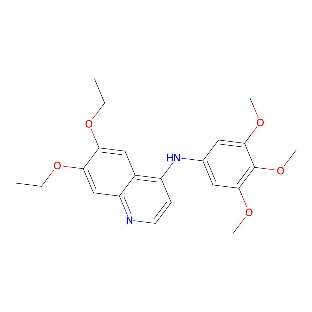 6,7-diethoxy-N-(3,4,5-trimethoxyphenyl)quinolin-4-amine molecular structure, CAS 1324092-23-0