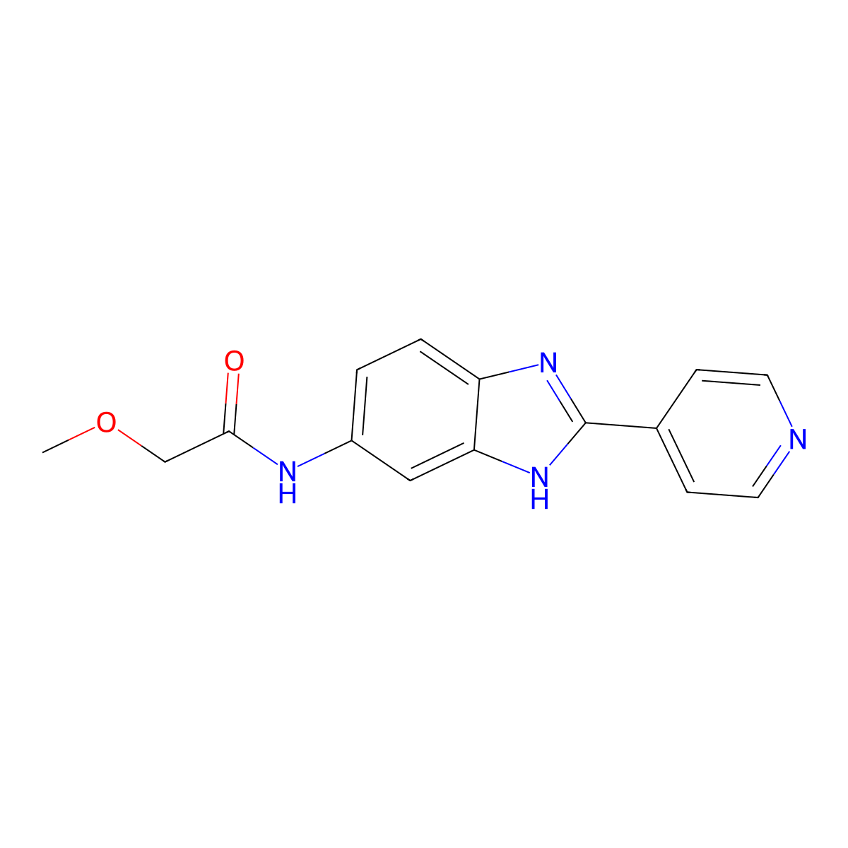 2-methoxy-N-[2-(pyridin-4-yl)-1H-benzimidazol-6-yl]acetamide molecular structure, CAS 1324092-34-3