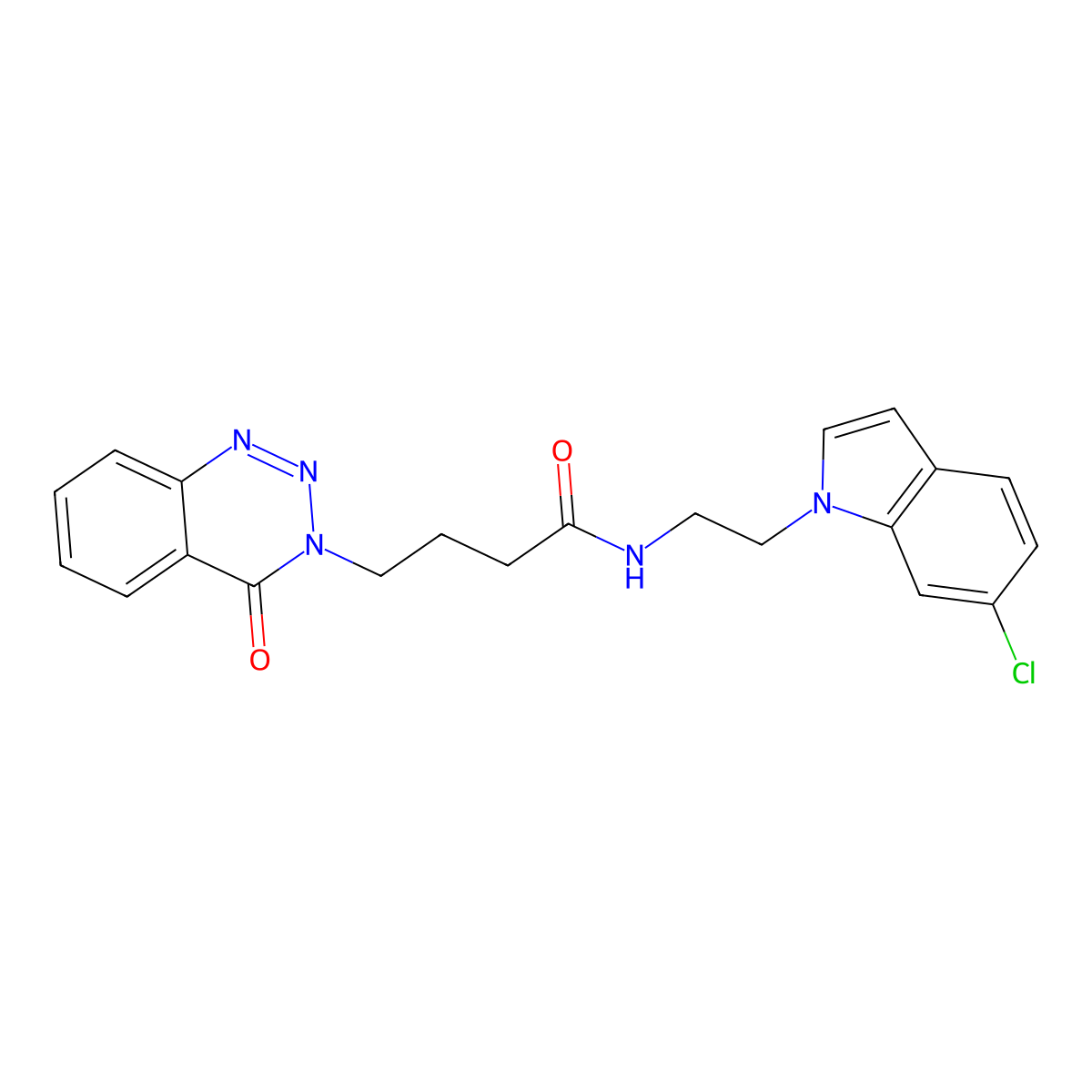 N-[2-(6-chloro-1H-indol-1-yl)ethyl]-4-(4-oxo-1,2,3-benzotriazin-3(4H)-yl)butanamide molecular structure, CAS 1324092-60-5