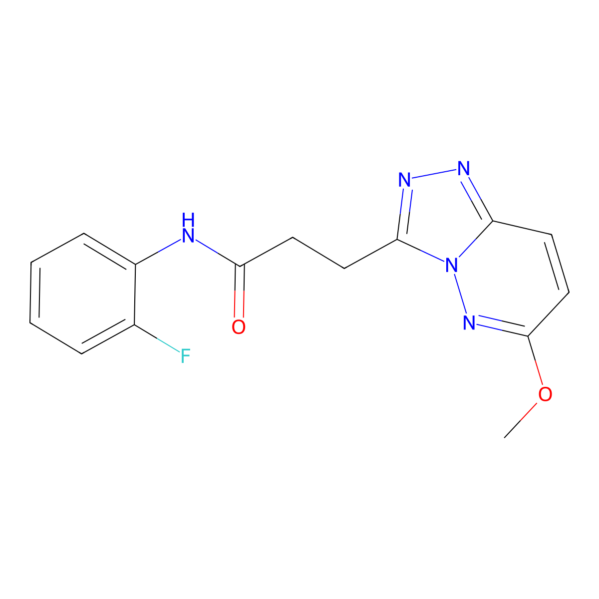 N-(2-fluorophenyl)-3-(6-methoxy-[1,2,4]triazolo[4,3-b]pyridazin-3-yl)propanamide molecular structure, CAS 1324092-71-8