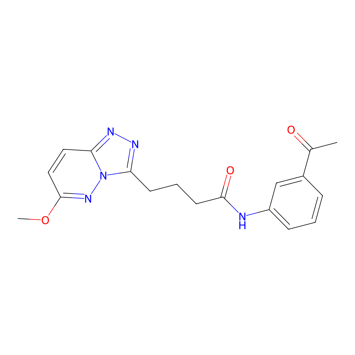 N-(3-acetylphenyl)-4-(6-methoxy[1,2,4]triazolo[4,3-b]pyridazin-3-yl)butanamide molecular structure, CAS 1324092-78-5