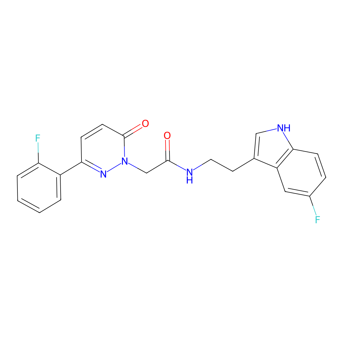 N-[2-(5-fluoro-1H-indol-3-yl)ethyl]-2-[3-(2-fluorophenyl)-6-oxopyridazin-1(6H)-yl]acetamide molecular structure, CAS 1324092-84-3