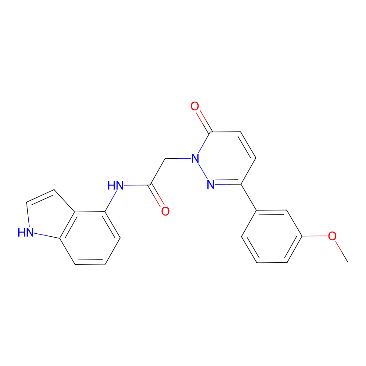 N-(1H-indol-4-yl)-2-[3-(3-methoxyphenyl)-6-oxopyridazin-1(6H)-yl]acetamide molecular structure, CAS 1324092-87-6