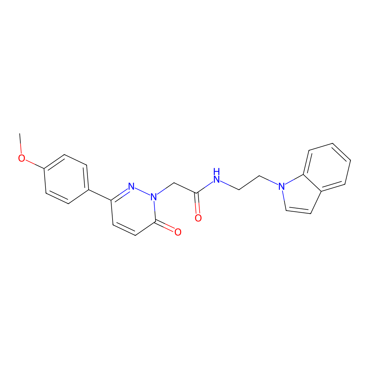 N-[2-(1H-indol-1-yl)ethyl]-2-[3-(4-methoxyphenyl)-6-oxopyridazin-1(6H)-yl]acetamide molecular structure, CAS 1324092-90-1