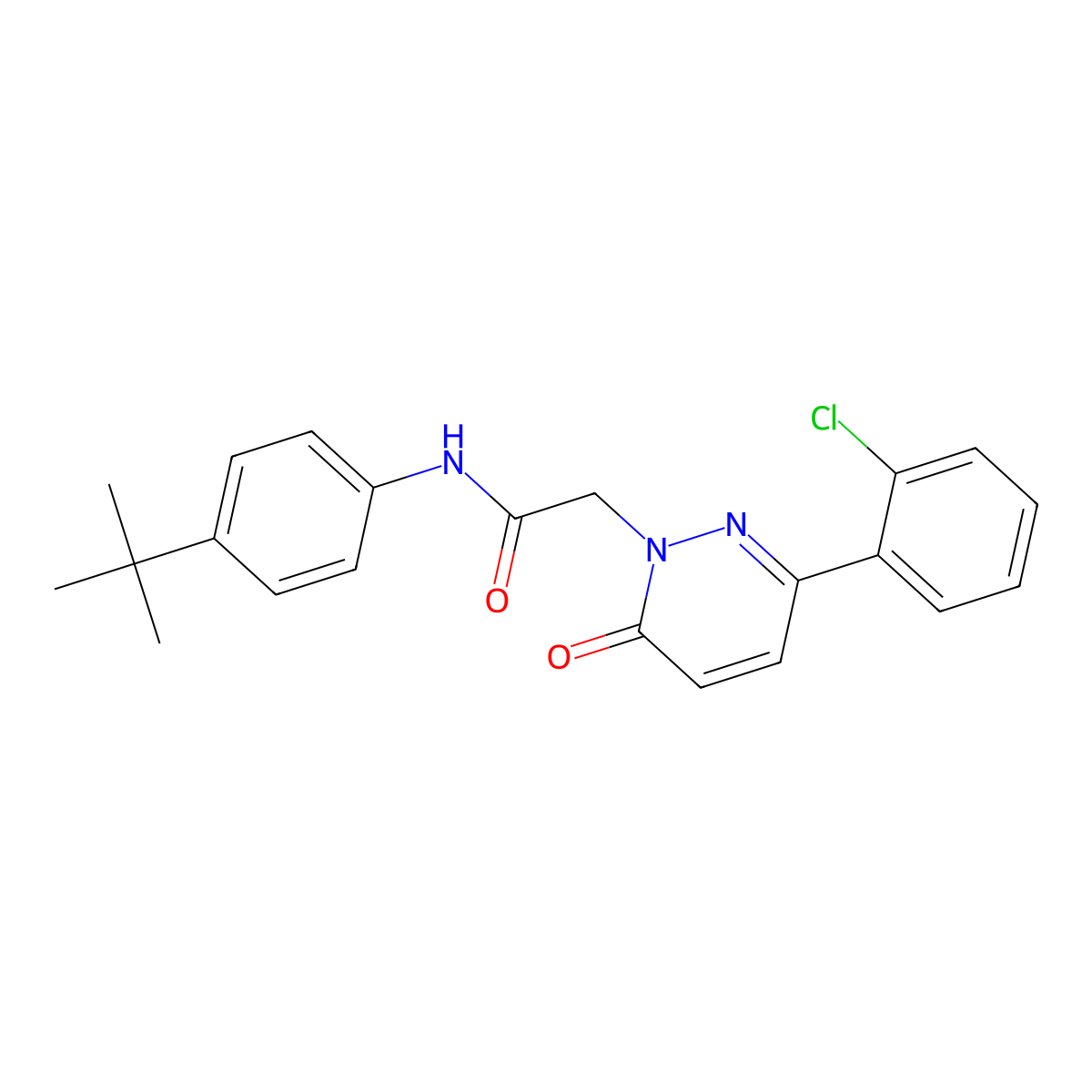 N-(4-tert-butylphenyl)-2-[3-(2-chlorophenyl)-6-oxopyridazin-1(6H)-yl]acetamide molecular structure, CAS 1324093-57-3