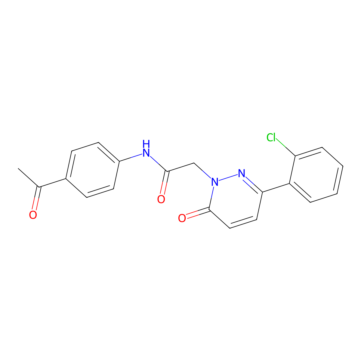 N-(4-acetylphenyl)-2-[3-(2-chlorophenyl)-6-oxopyridazin-1(6H)-yl]acetamide molecular structure, CAS 1324093-69-7