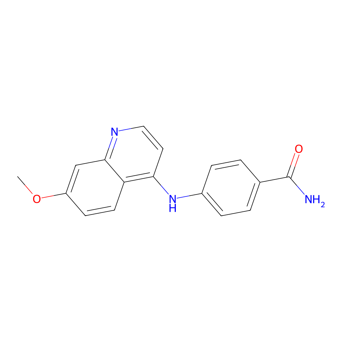 4-[(7-Methoxyquinolin-4-yl)amino]benzamide molecular structure, CAS 1324093-73-3