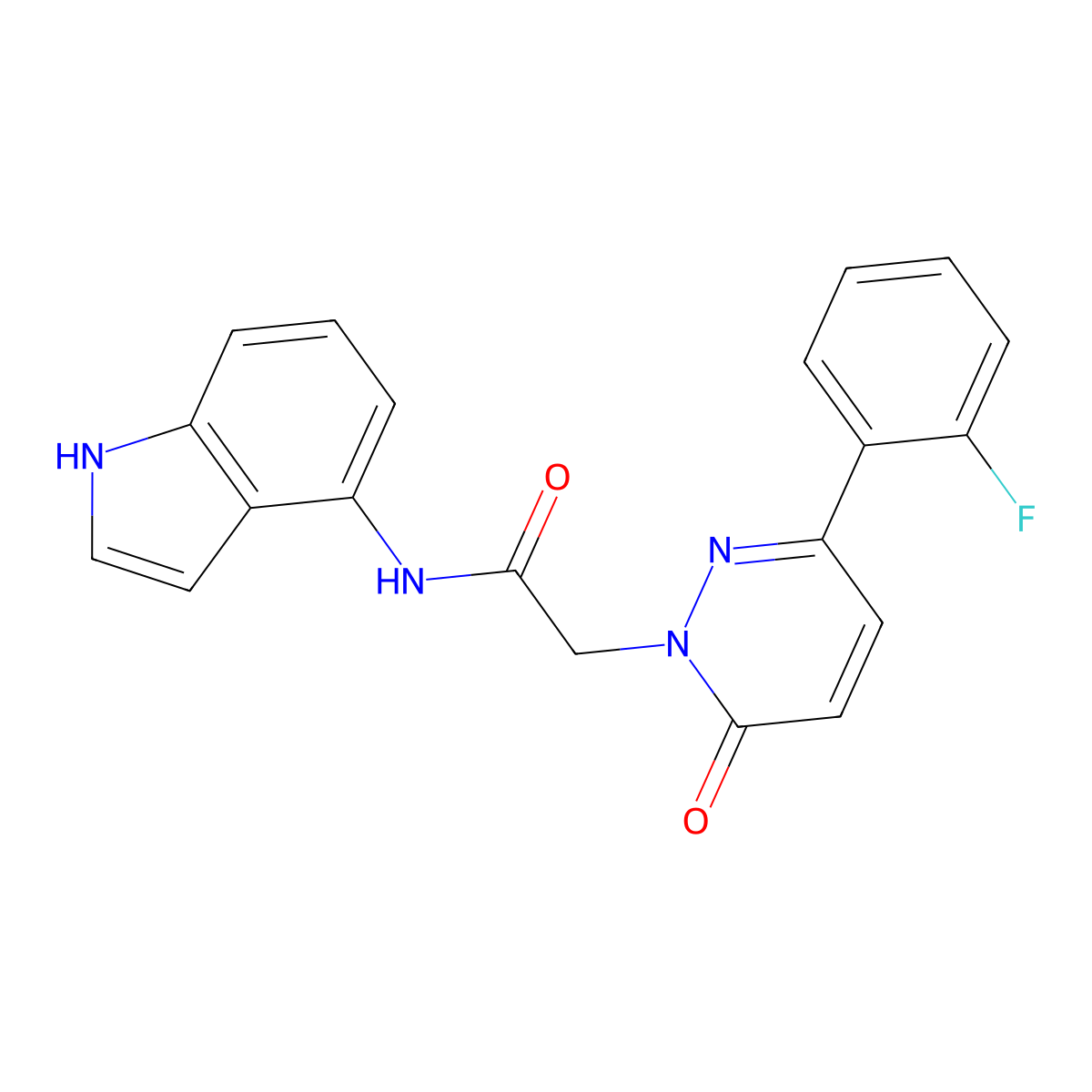 2-[3-(2-fluorophenyl)-6-oxopyridazin-1(6H)-yl]-N-(1H-indol-4-yl)acetamide molecular structure, CAS 1324094-38-3
