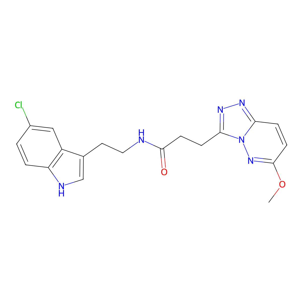 N-[2-(5-chloro-1H-indol-3-yl)ethyl]-3-(6-methoxy[1,2,4]triazolo[4,3-b]pyridazin-3-yl)propanamide molecular structure, CAS 1324094-47-4