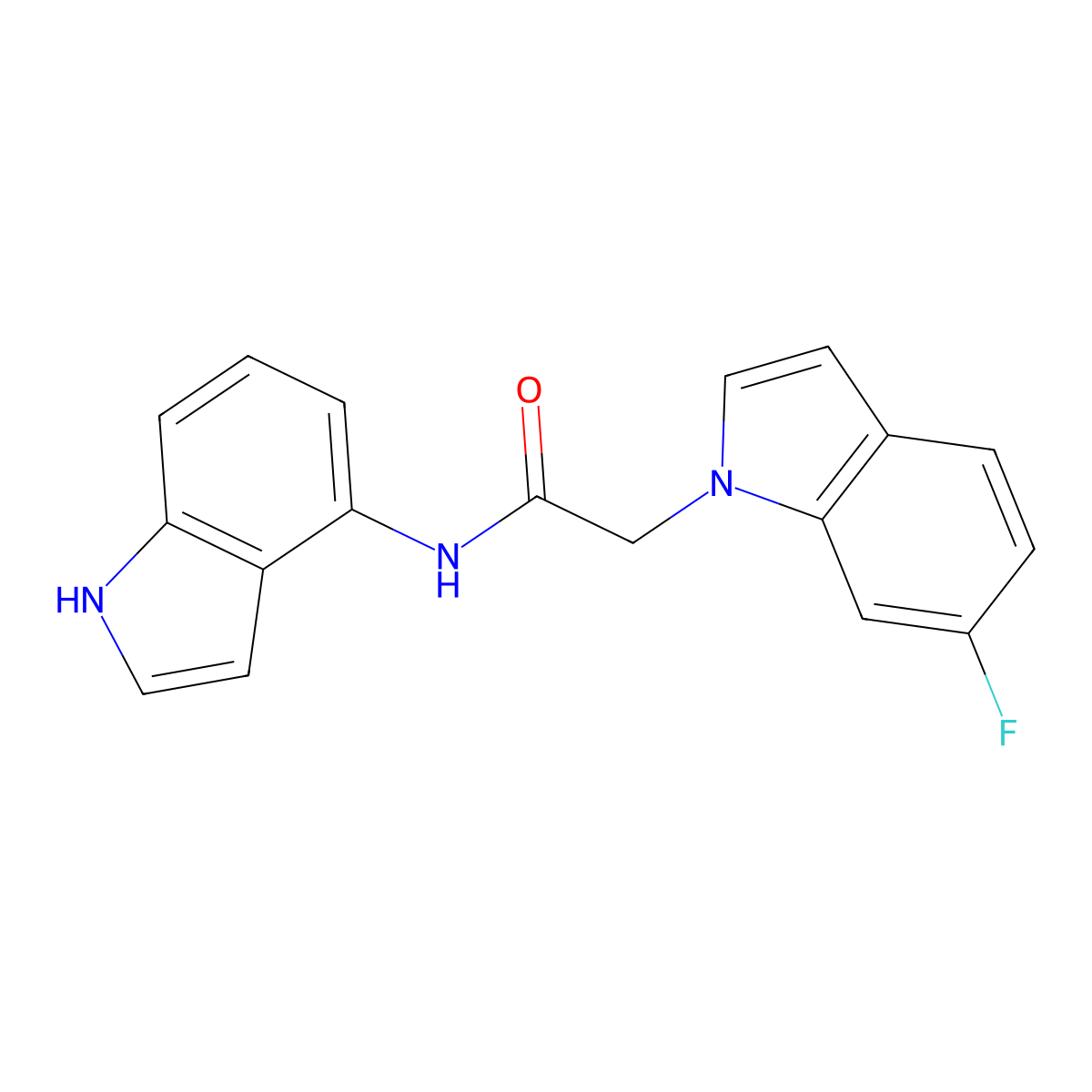 2-(6-fluoro-1H-indol-1-yl)-N-(1H-indol-4-yl)acetamide molecular structure, CAS 1324094-55-4