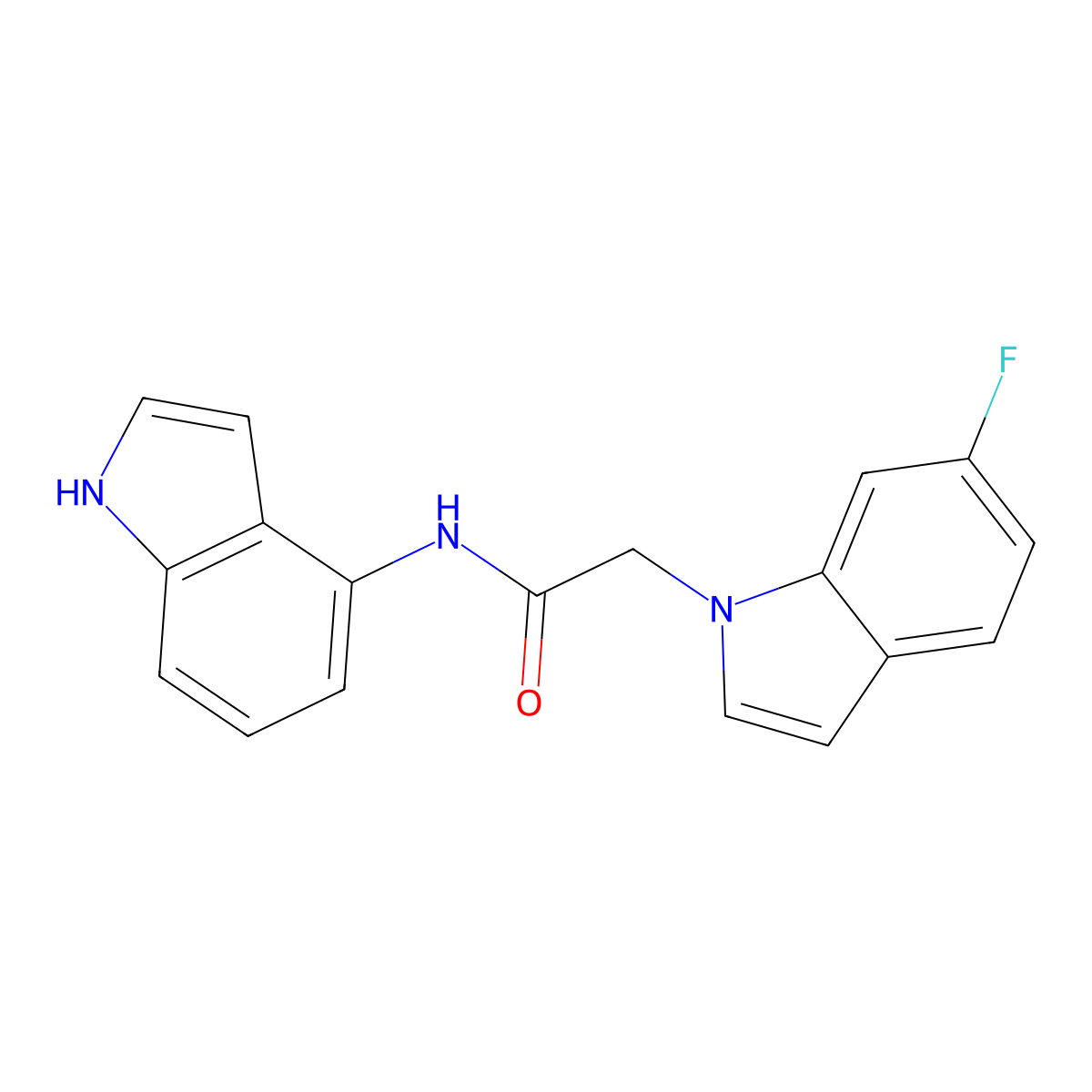 2-(6-fluoro-1H-indol-1-yl)-N-(1H-indol-4-yl)acetamide molecular structure, CAS 1324094-55-4