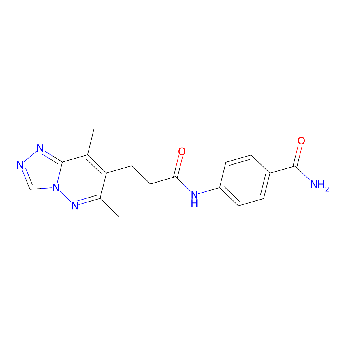 4-{[3-(6,8-Dimethyl[1,2,4]triazolo[4,3-b]pyridazin-7-yl)propanoyl]amino}benzamide molecular structure, CAS 1324094-69-0