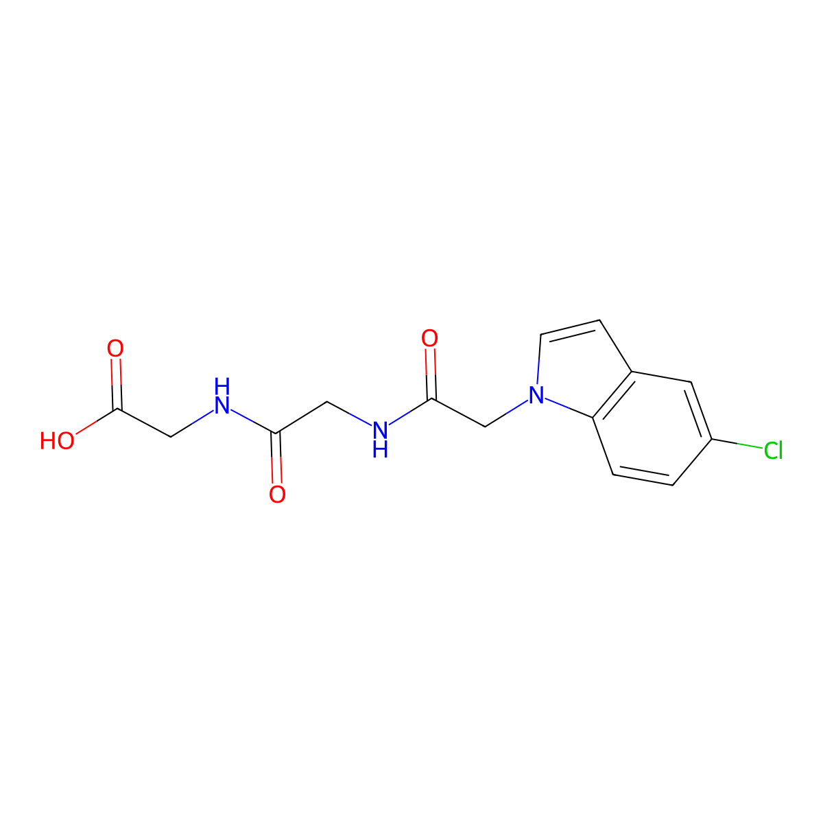 N-[(5-chloro-1H-indol-1-yl)acetyl]glycylglycine molecular structure, CAS 1324095-09-1