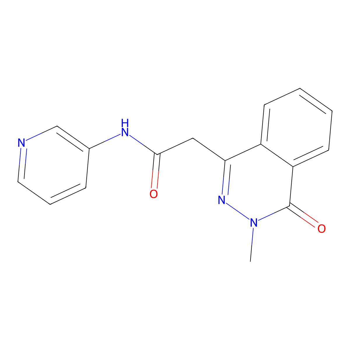 2-(3-methyl-4-oxo-3,4-dihydrophthalazin-1-yl)-N-(pyridin-3-yl)acetamide molecular structure, CAS 1324095-44-4
