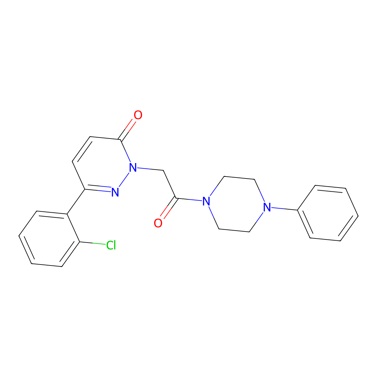 6-(2-chlorophenyl)-2-[2-oxo-2-(4-phenylpiperazino)ethyl]-3(2H)-pyridazinone molecular structure, CAS 1324095-64-8