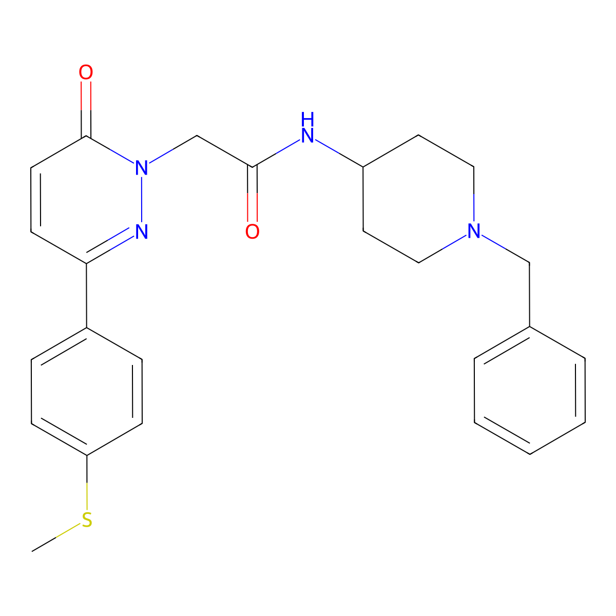 N-(1-benzylpiperidin-4-yl)-2-{3-[4-(methylsulfanyl)phenyl]-6-oxopyridazin-1(6H)-yl}acetamide molecular structure, CAS 1324096-06-1