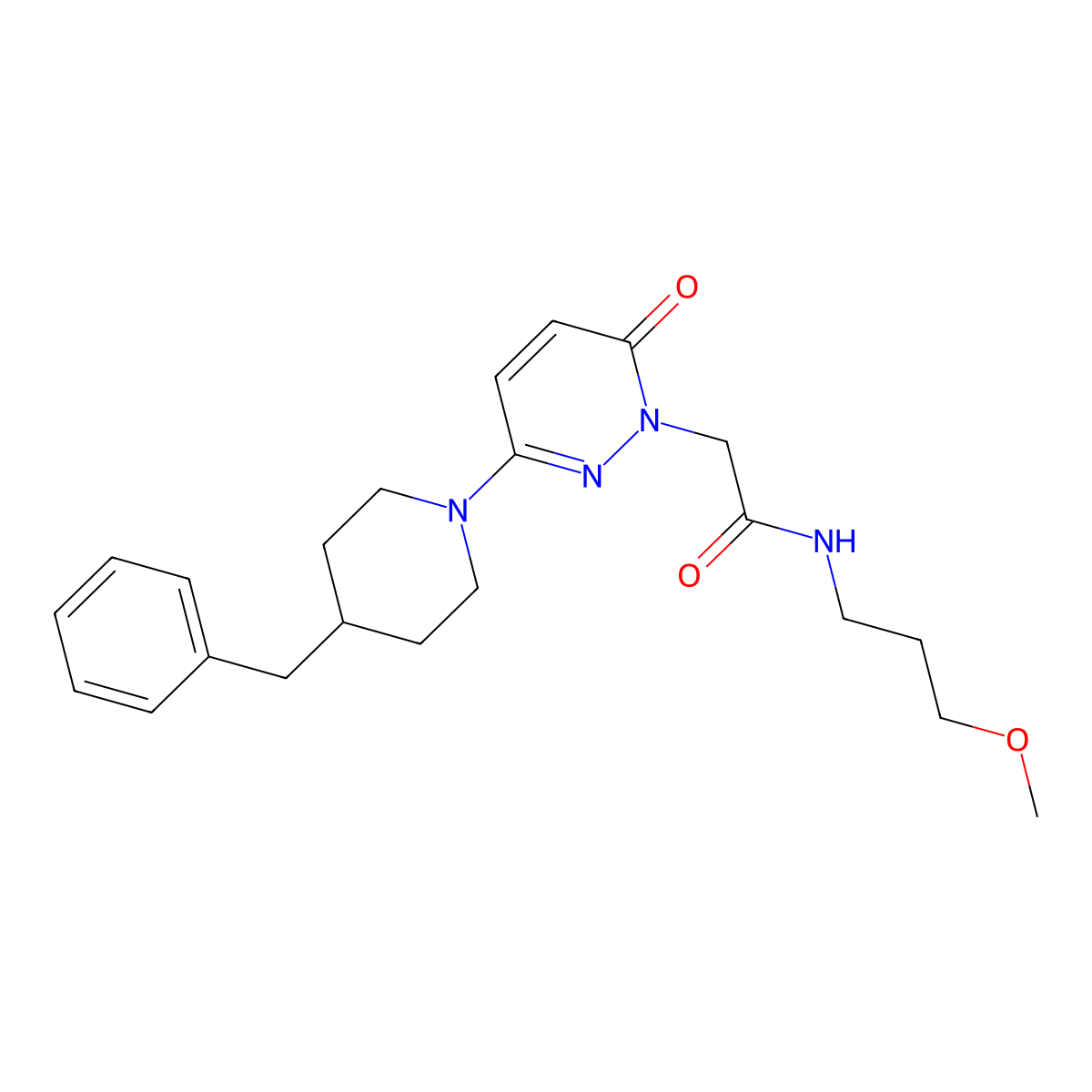 2-(3-(4-benzylpiperidin-1-yl)-6-oxopyridazin-1(6H)-yl)-N-(3-methoxypropyl)acetamide molecular structure, CAS 1324096-36-7